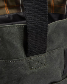 Borsa tote Field in tessuto cerato Sage/Classic
