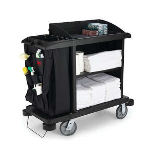 Rubbermaid Commercial, Executive Series™, Compact Housekeeping Cart, Black