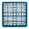 Full-size 25-compartment Traex® glass rack with two extenders in royal blue