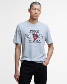 Giles Steve McQueen Graphic T-Shirt Grey Marl