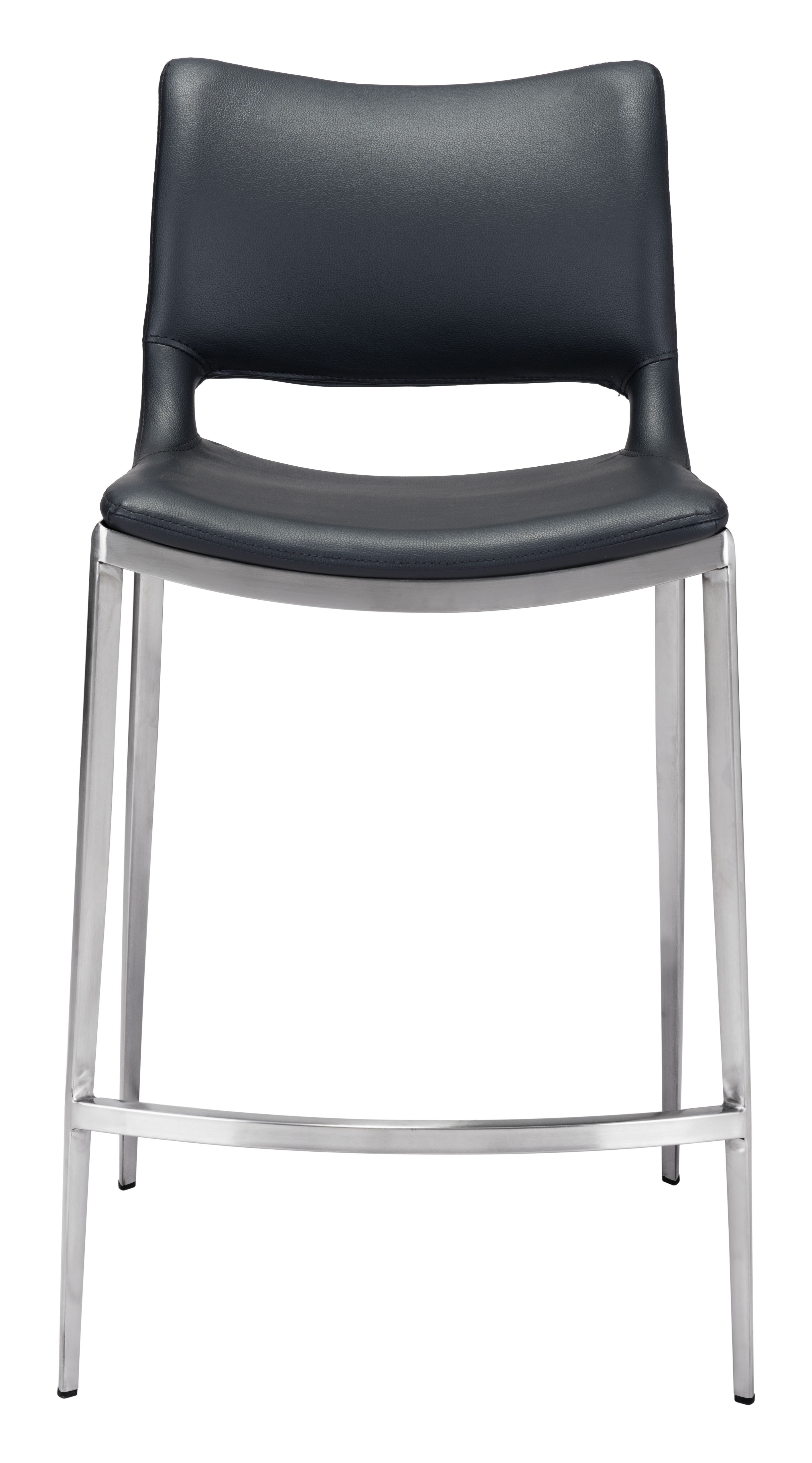 Ace Counter Stool (Set of 2) Black & Silver product image
