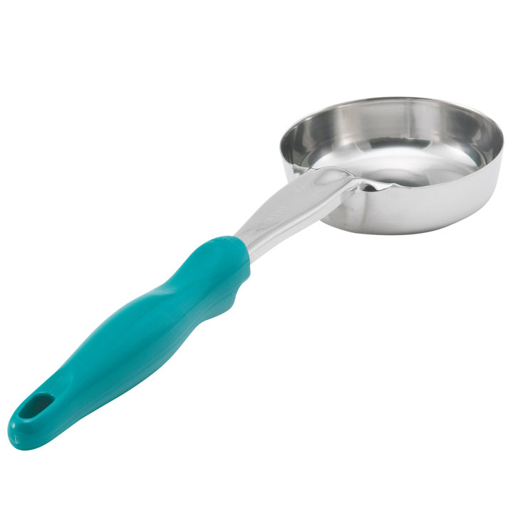 6-ounce one-piece heavy-duty solid round Spoodle® utensil with teal nylon handle