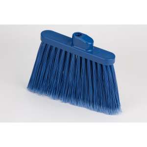 Carlisle, Sparta, 12in, Color Coded Duo-Sweep Flagged Angle Broom, Polyester Bristles, Blue