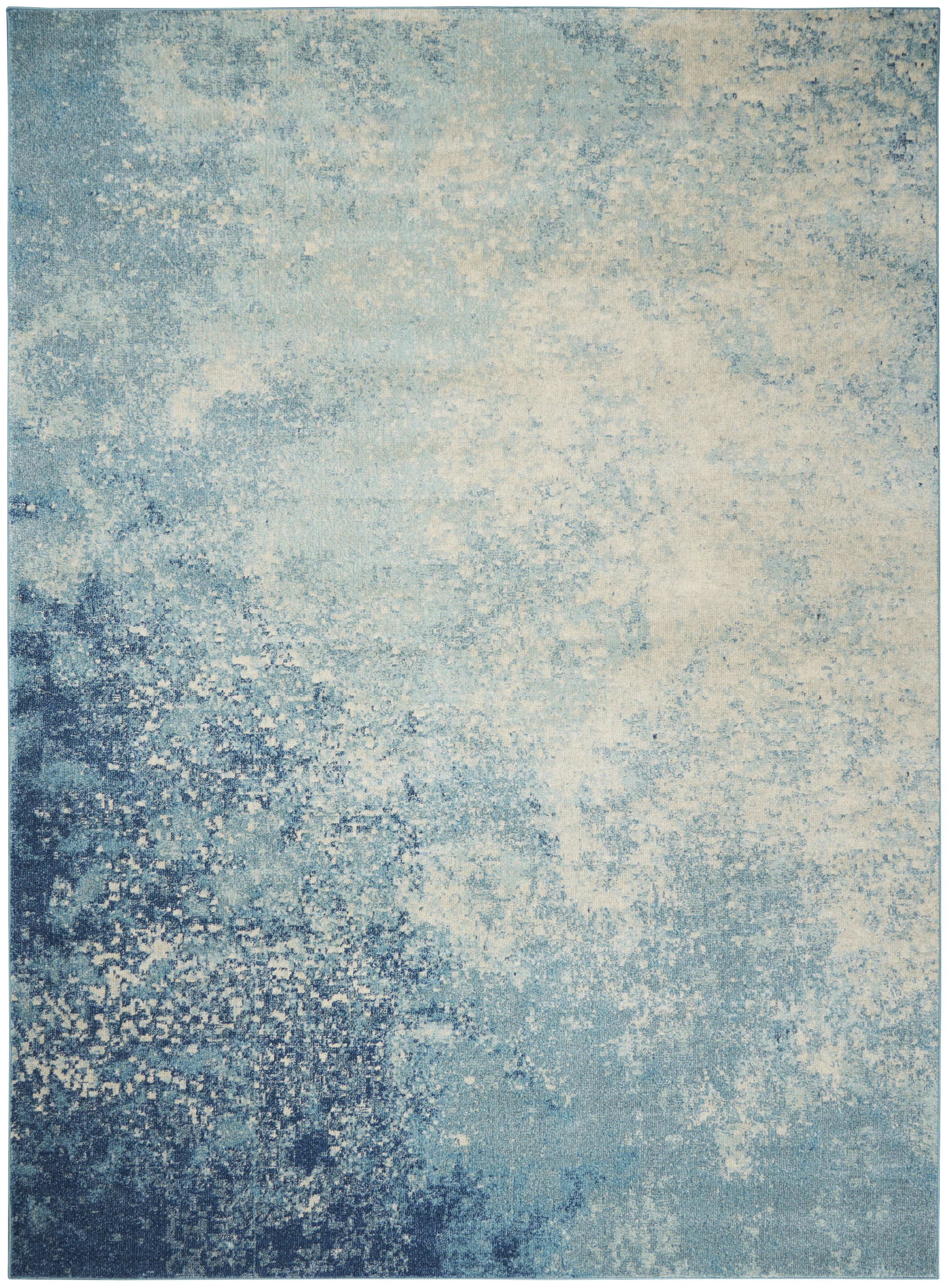 Nourison Passion 9' x 12' Navy Light Blue Modern Indoor Rug