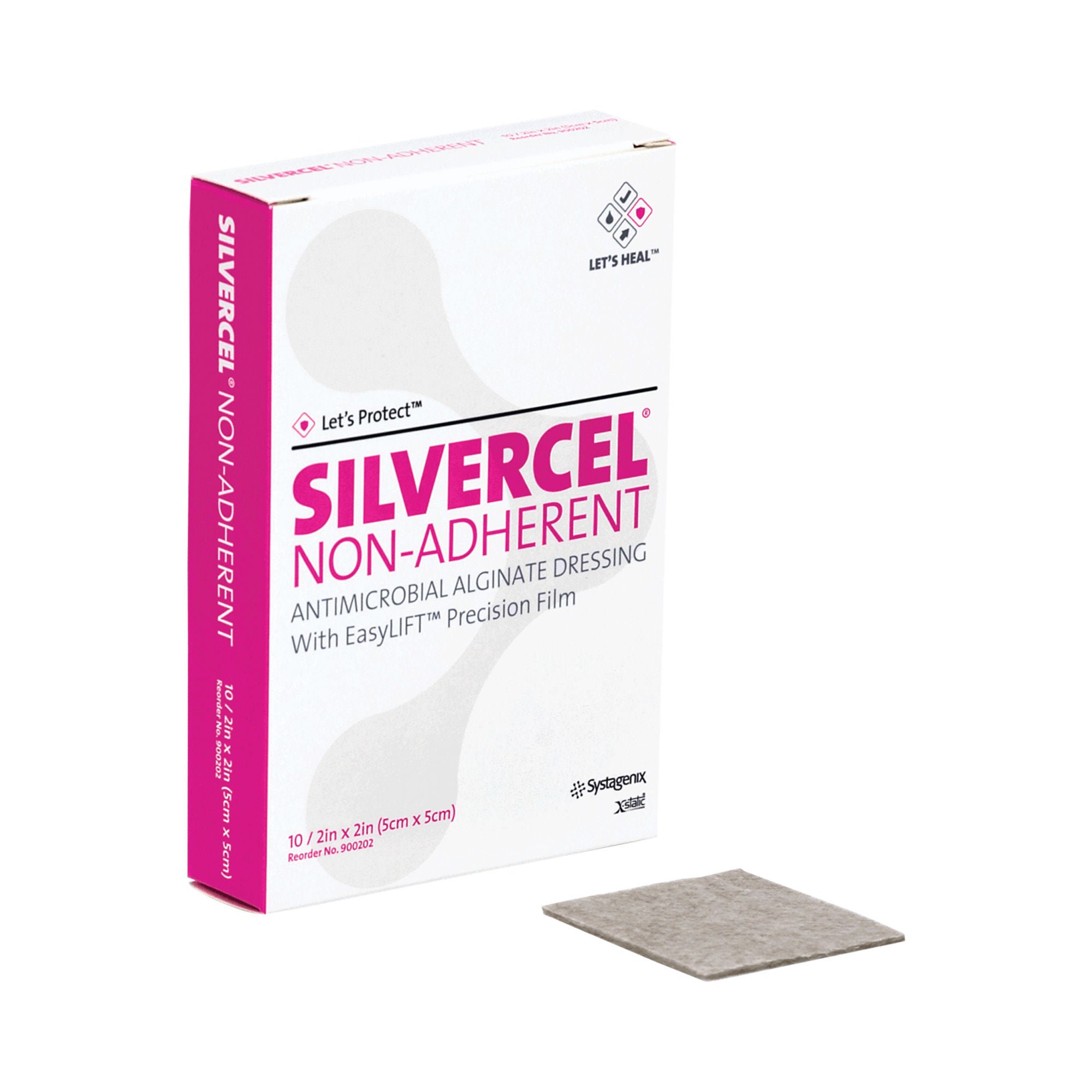 3M™ Silvercel™ Silver Alginate Dressing, 2 x 2 Inch