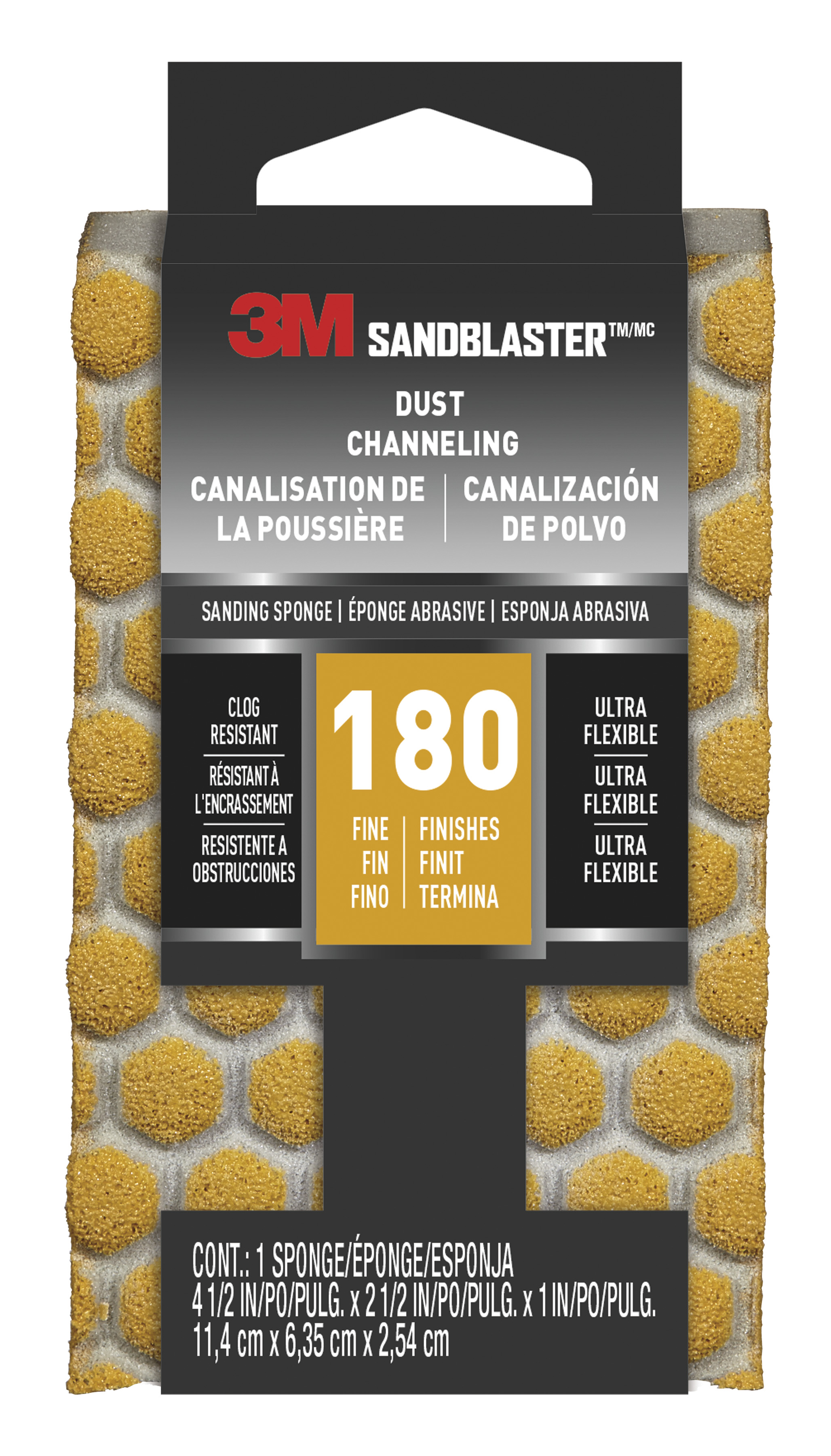 SKU 7100074382 | 3M™ SandBlaster™ DUST CHANNELING Sanding Sponge