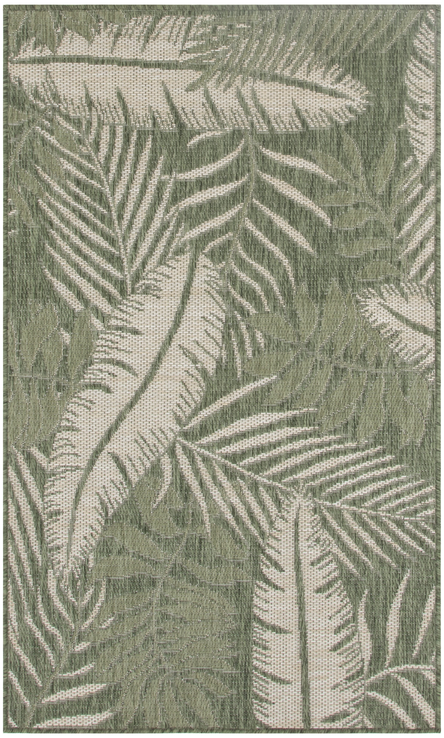 Nourison Garden Oasis 2' x 4' Green Ivory Outdoor Rug