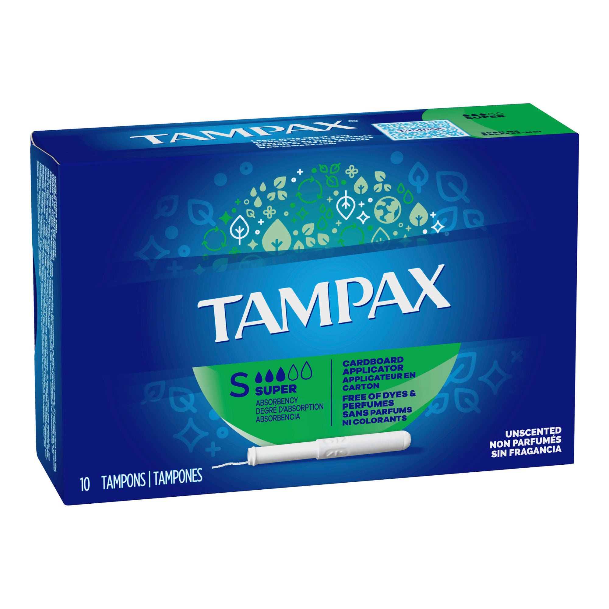 Procter & Gamble TAMPON, TAMPAX APPL SUPER UNSCENTED (10/BX)