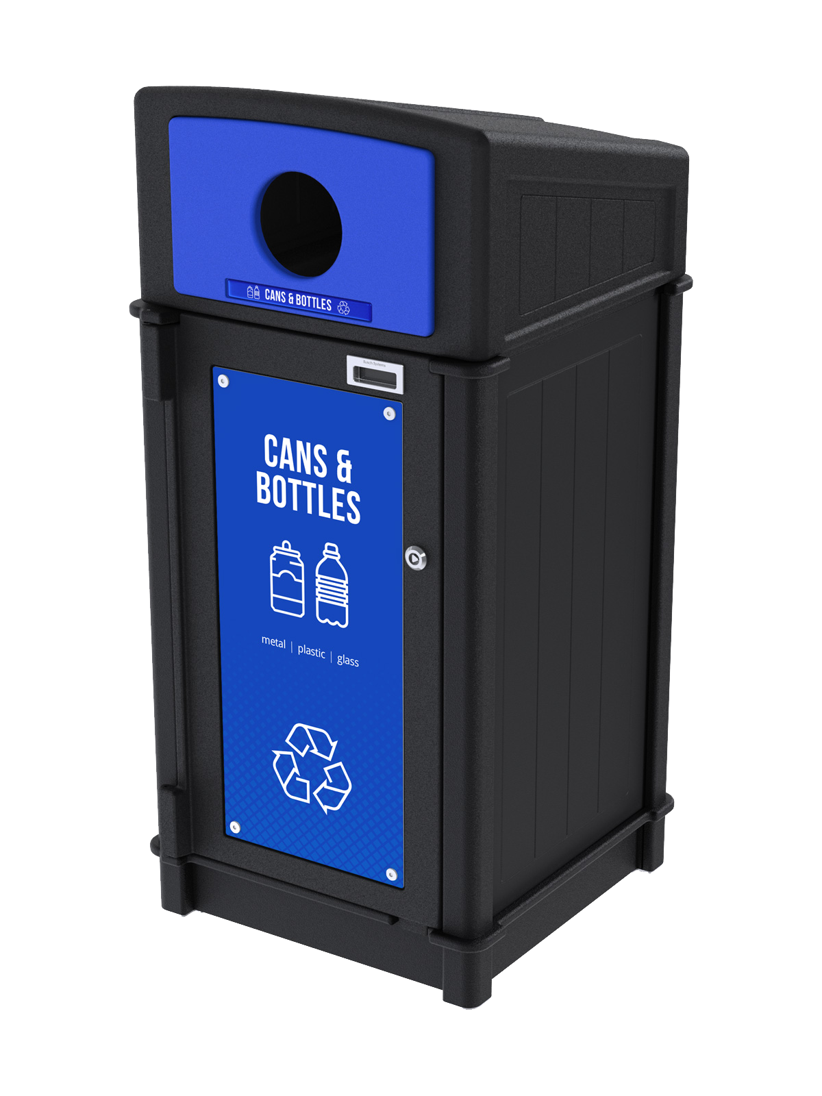 FUSION – Single – Kit – Front Load – Cans & Bottles – Circle – Black-Blue