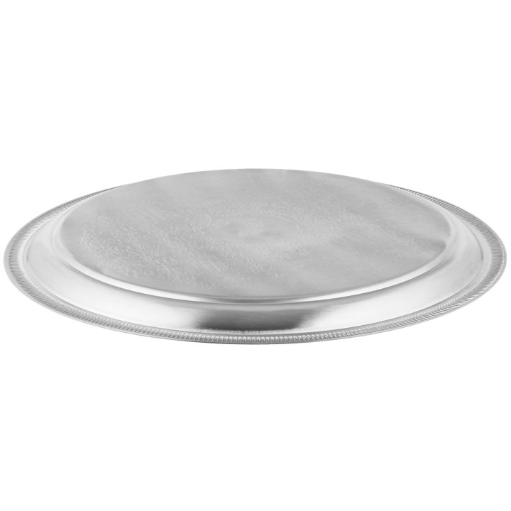 12 ⅜-inch Elegant Reflections round stainless steel serving tray