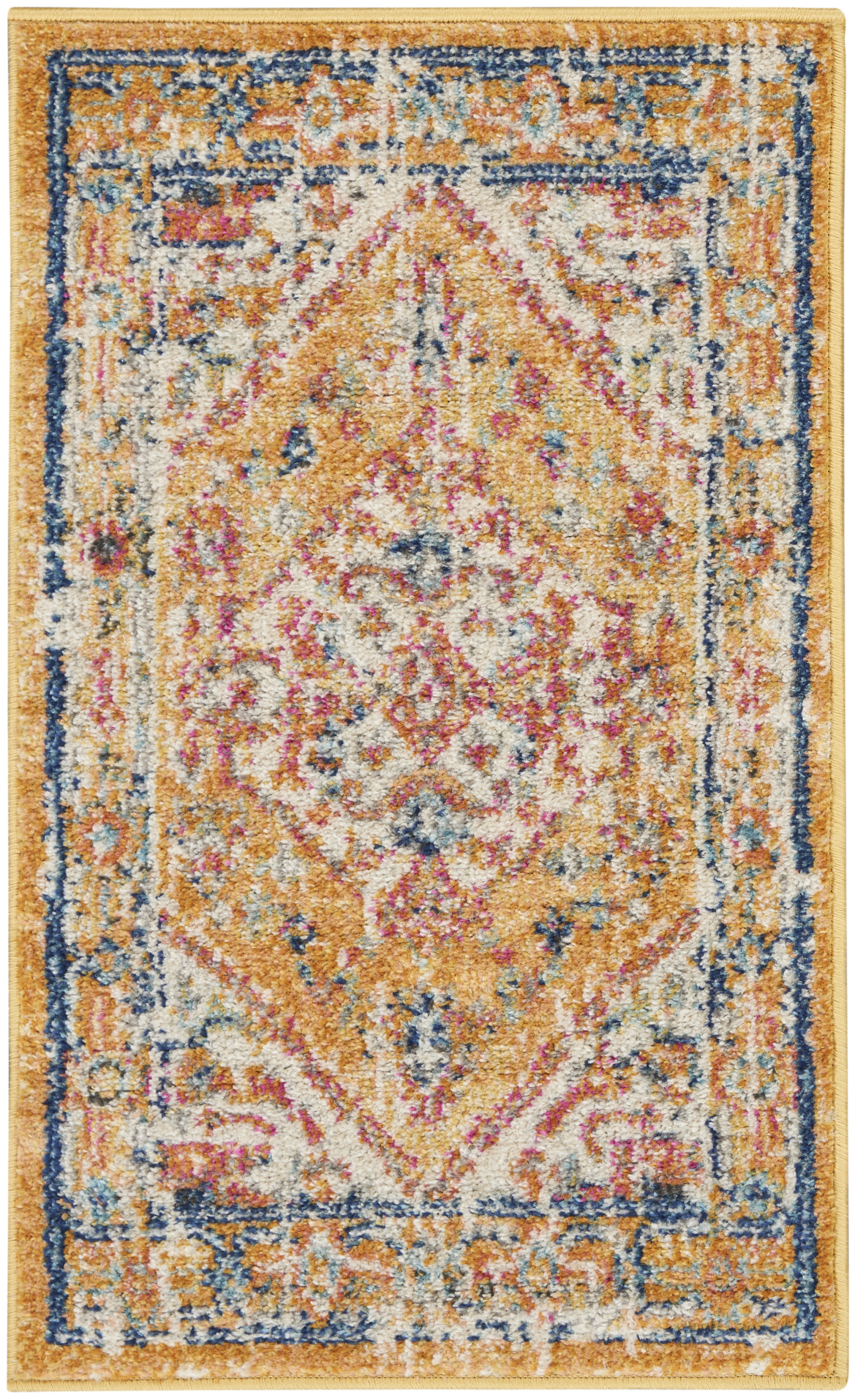 Nourison Passion 1'10" x 2'10" Ivory Yellow Bohemian Indoor Rug