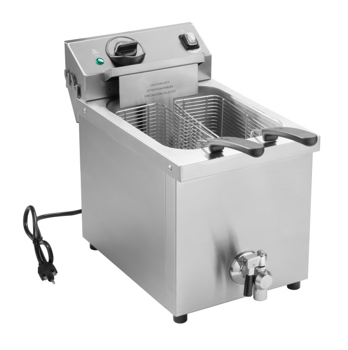 208-280-Volt 15 lb. medium-duty countertop fryer with drain