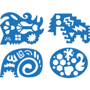 Unruly Rulers Stencils, Pack of 4