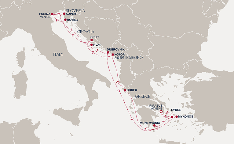 Itinerary map