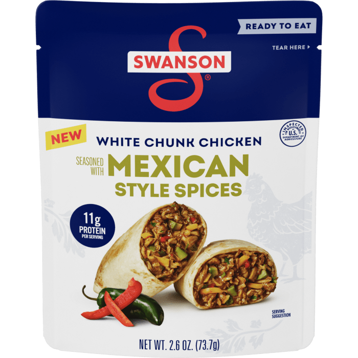 Mexican Style Spices White Chunk Fully Cooked Chicken