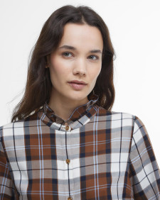 Violet Check Long-Sleeved Shirt 