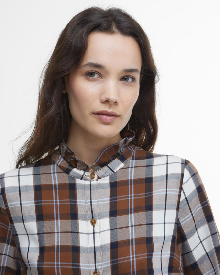 Camicia Violet a maniche lunghe con motivo a scacchi