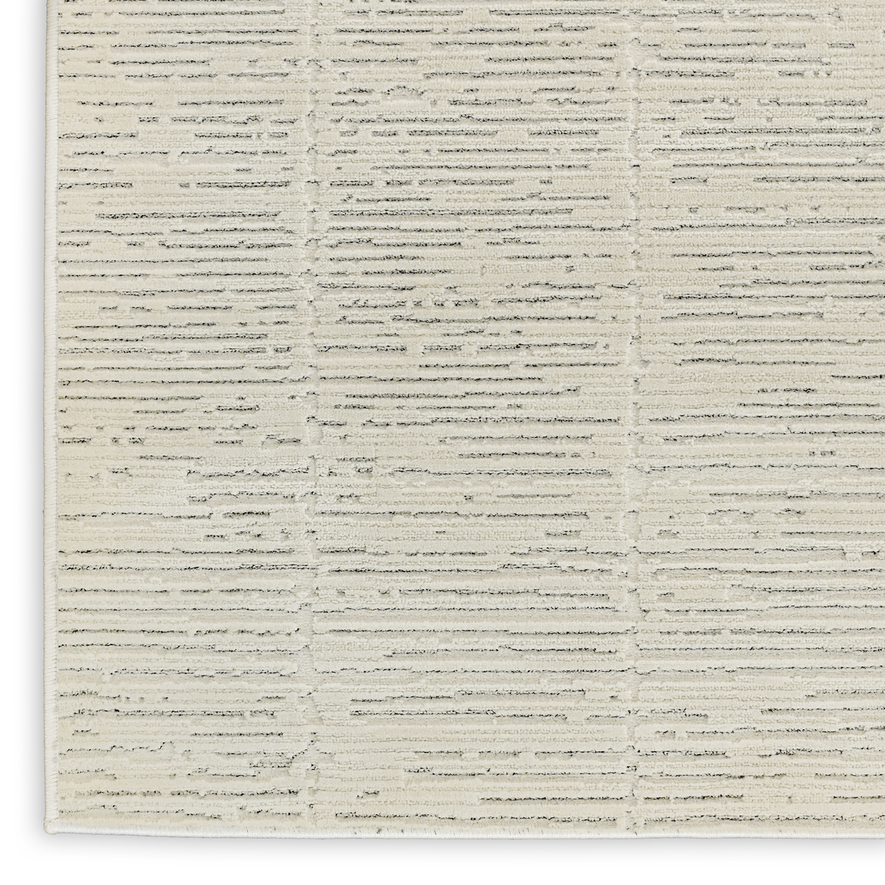 Nourison Ivory Hues 5'3" x 7'3" Ivory Grey Modern Indoor Rug