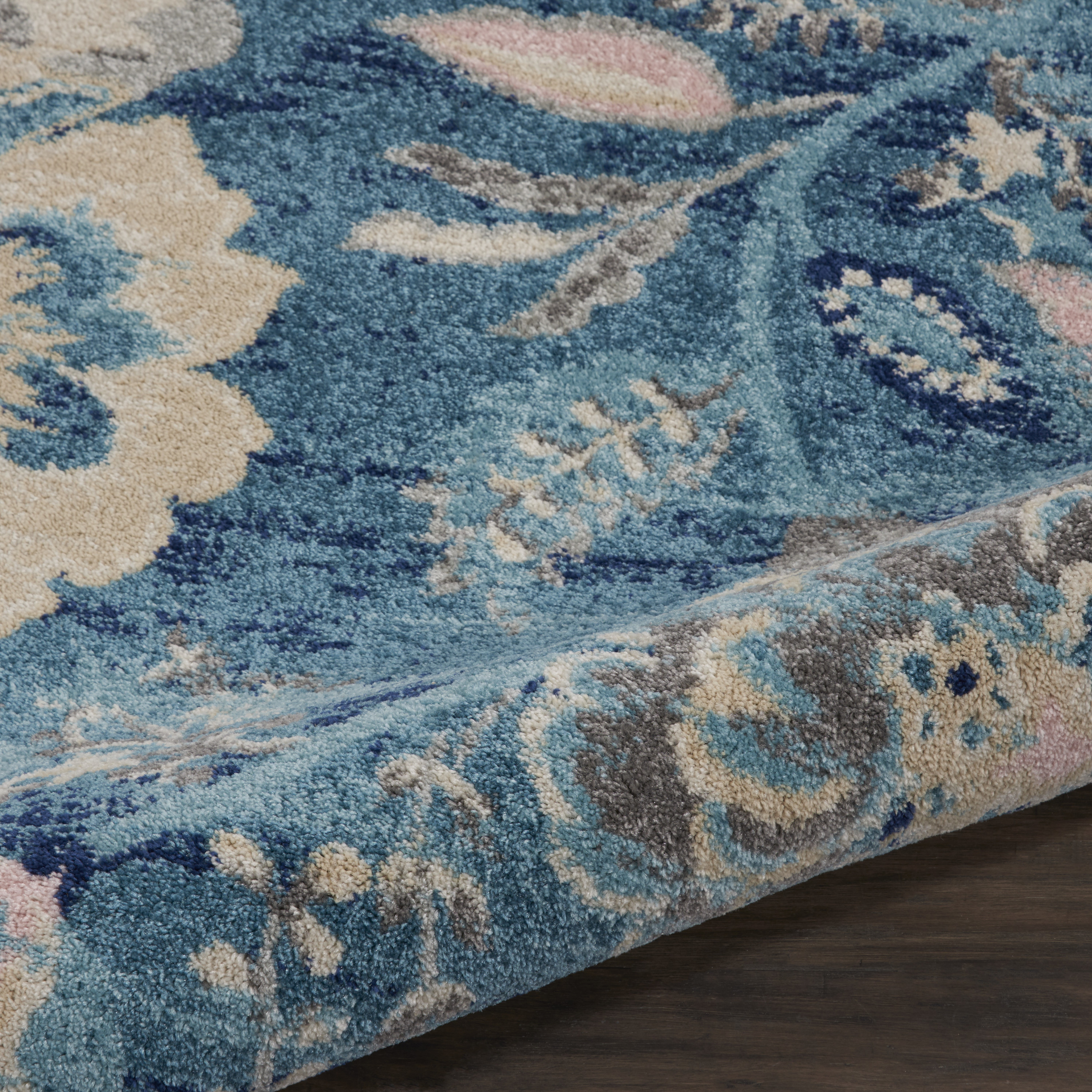 Nourison Tranquil 2'3" x 7'3" Turquoise Vintage Indoor Rug