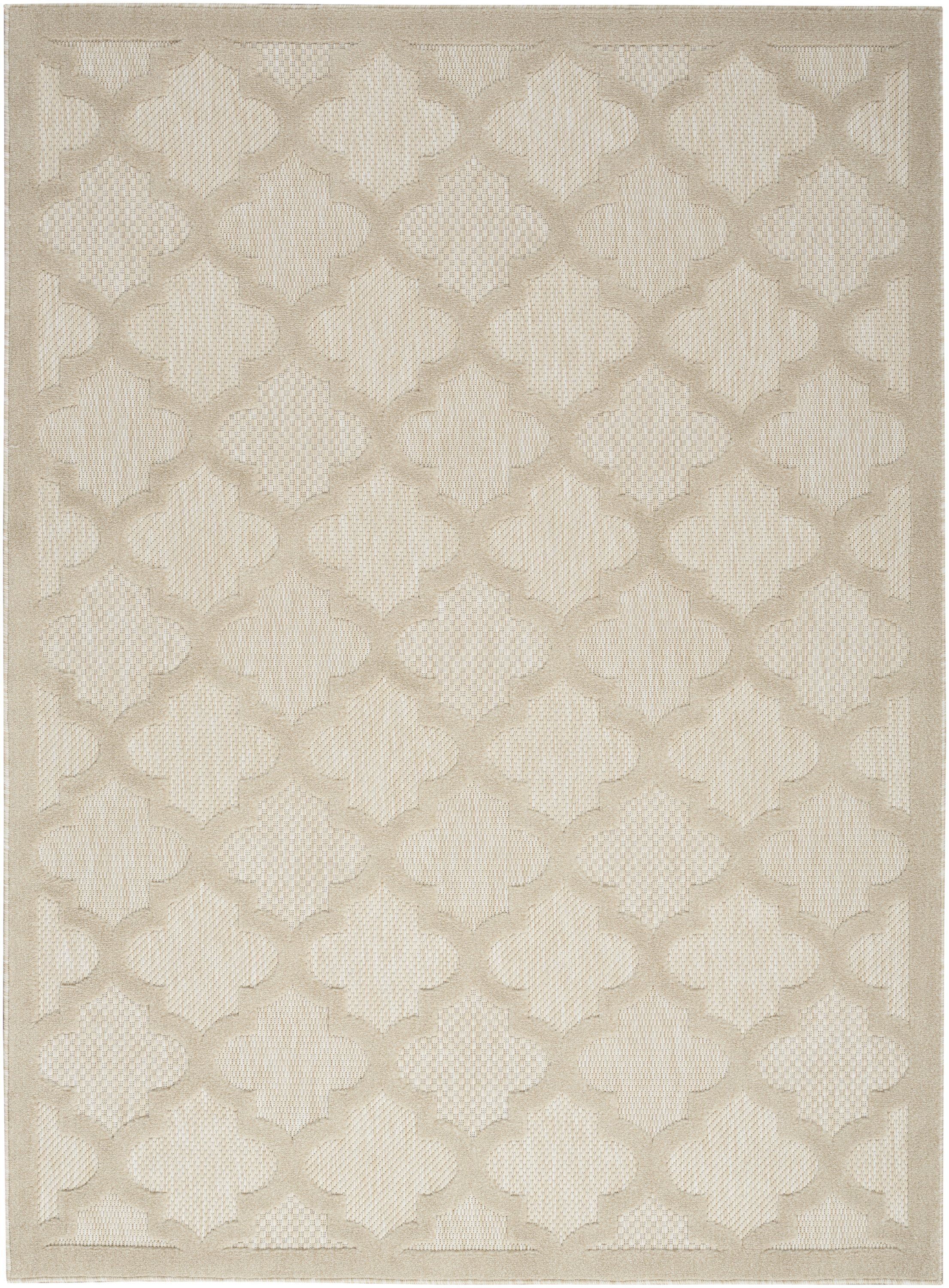 Nourison Easy Care 6' x 9' Cream Modern Rug