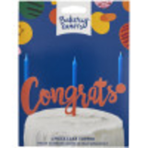 Congrats Assortment Plastic Candle Holder
