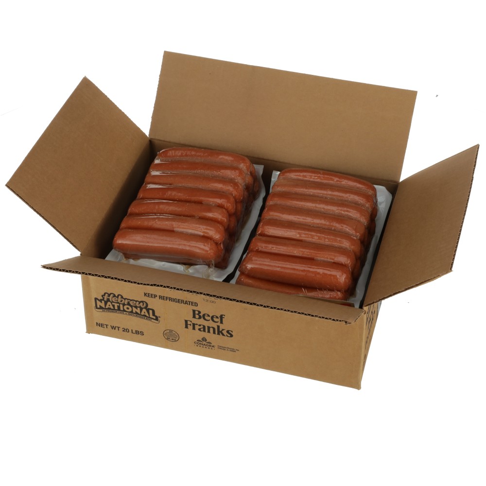 HEBREW NATIONAL KOSHER BEEF FRANKS 6" 4/1 Conagra Foodservice