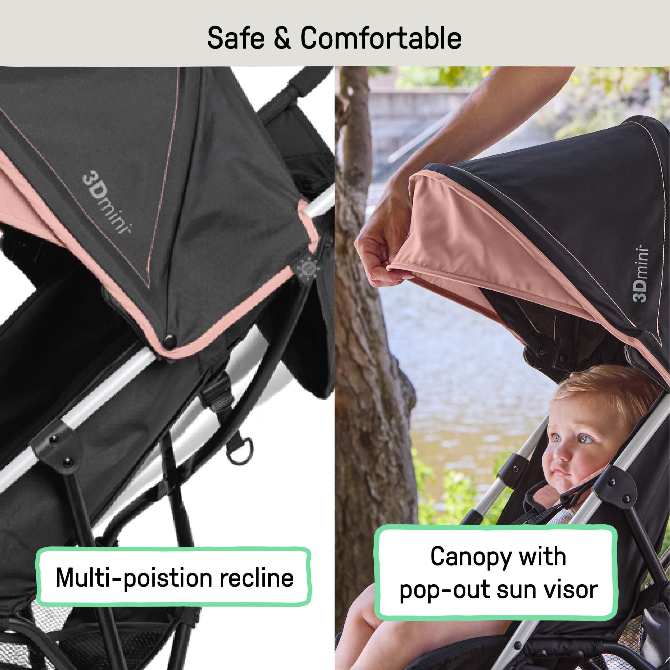 Ingenuity 3D Mini Convenience Stroller, Dusty Rose