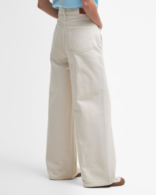 Maisie Wide-Leg Jeans Ecru