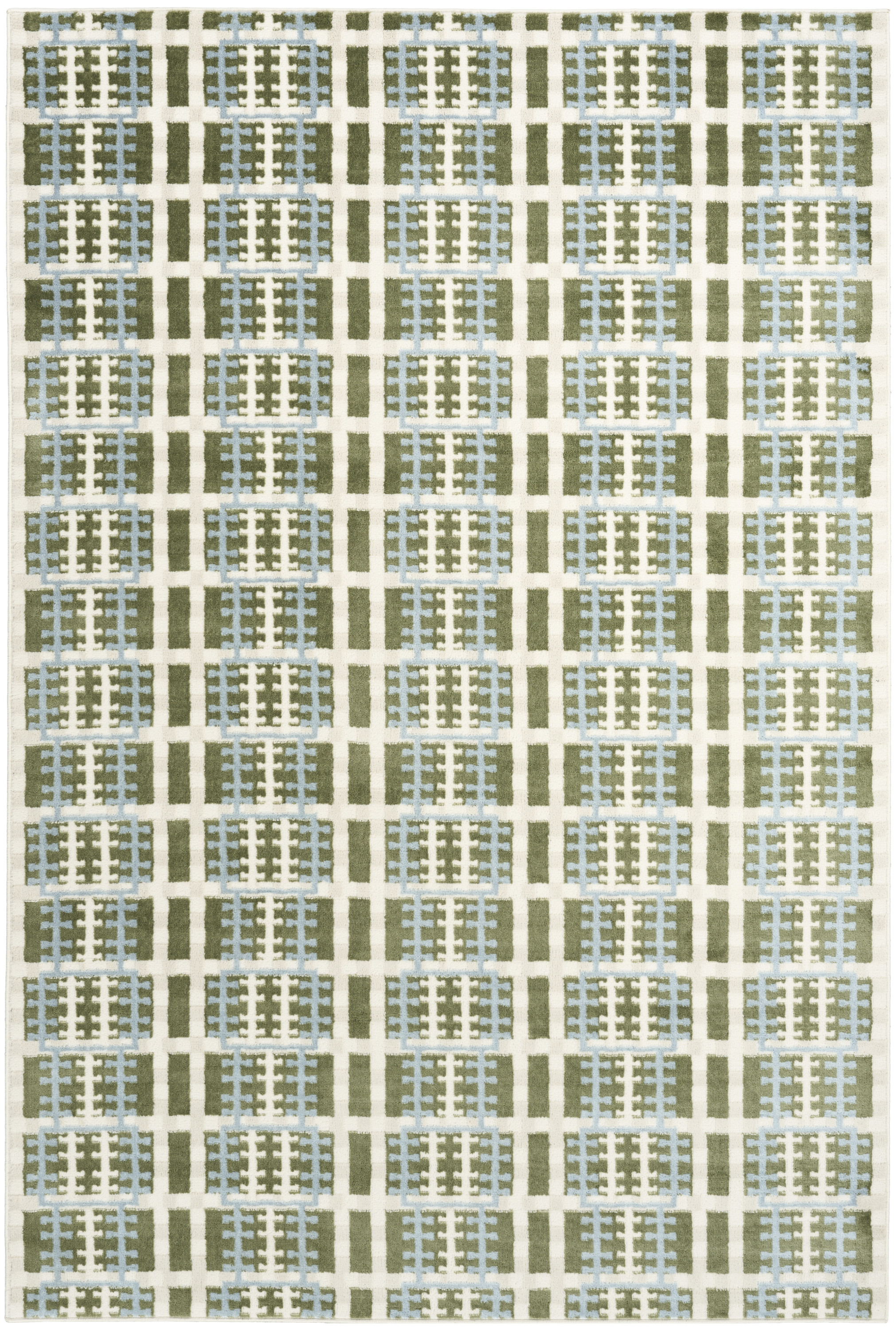 Nourison Nordic 5' x 7' Blue Green Modern Indoor Rug