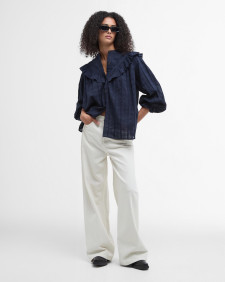 Fearne Frilled Shirt Classic Navy