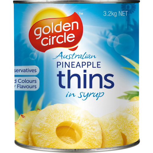  Golden Circle® Australian Pineapple Thins in Syrup 3.2kg x 3 