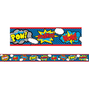 Superhero Straight Rolled Border Trim, 50 Feet