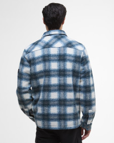 Overshirt Clayton in pile con motivo a quadri Shaded Emerald