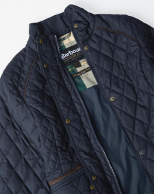 Crawford Cavalry Quilted Jacket Dark Navy/Ancient Tartan