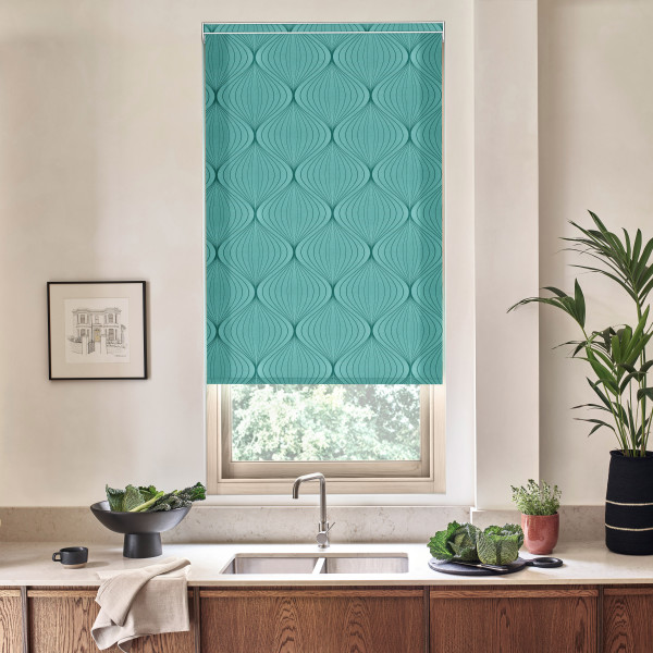 Heathdene Sea Green Roller blind