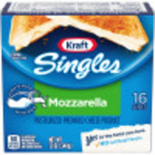 Kraft Singles Mozzarella Cheese Slices, 16 ct Pack