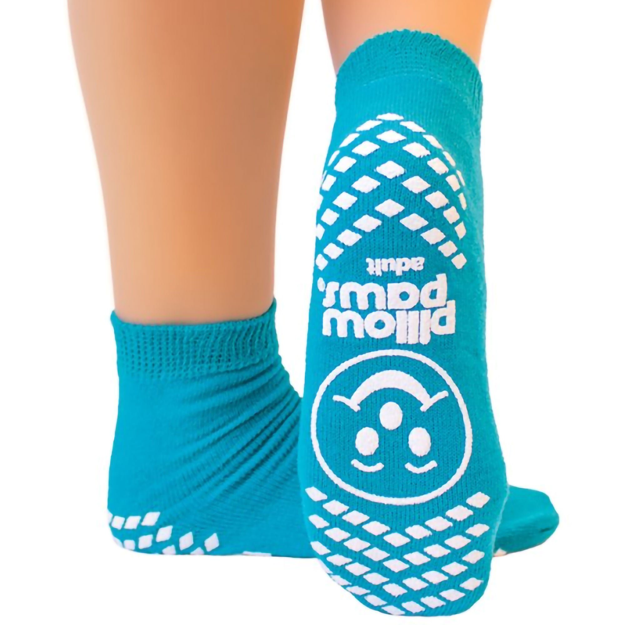 Pillow Paws® Slipper Socks, Fits Adults who Wear Shoe Sizes 5 – 7, Teal
