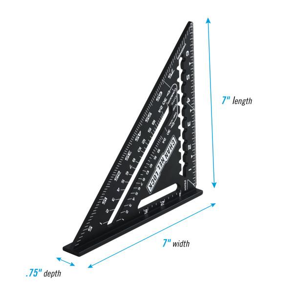 8100-007RS 7-inch Laser-Etched Aluminum Extruded Rafter Square ...