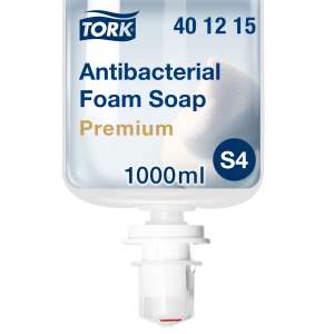 Essity, Antibacterial Foam Soap, Tork Foam Skincare S4 Dispenser 1000 mL Cartridge