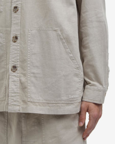 Natural Linen-Blend Overshirt 