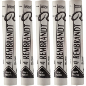 Soft Pastel Single Color Set, White (100.5), 5 Full Sticks