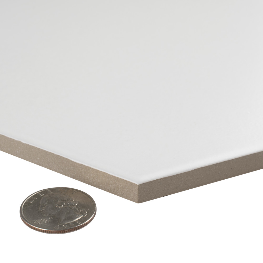 Textile Basic Hex White 8-5/8 in. x 9-7/8 in. Porcelain Floor and Wall Tile