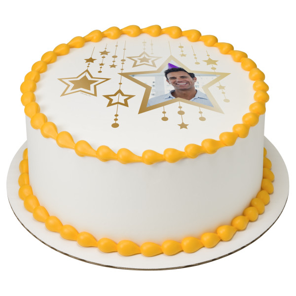 Celebration Star PhotoCake® Edible Image® Frame