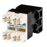 Cat 5e Unshielded RJ45 Modular Jack No Dust Cover Black