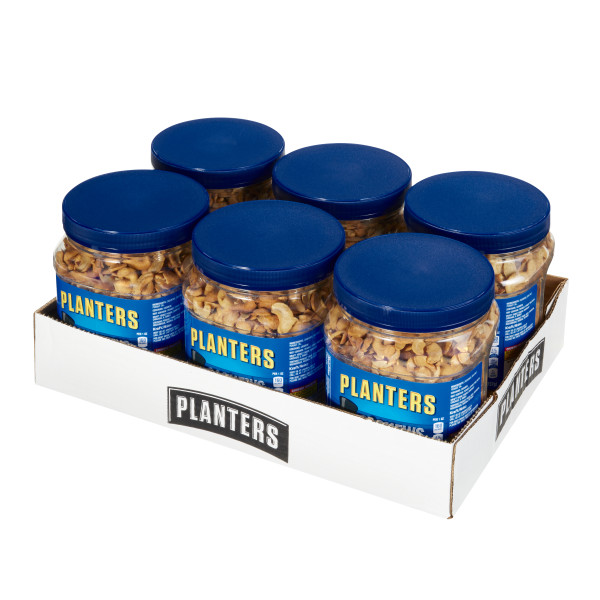 PLANTERS(r) Cashews Halves Pieces 6/26oz . C1RM - Front Right Open Case (Hi Res)