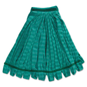 Rubbermaid Commercial, Web Foot, Microfiber Looped-End Wet Mop Head with 5" Headband, 20 oz, Green