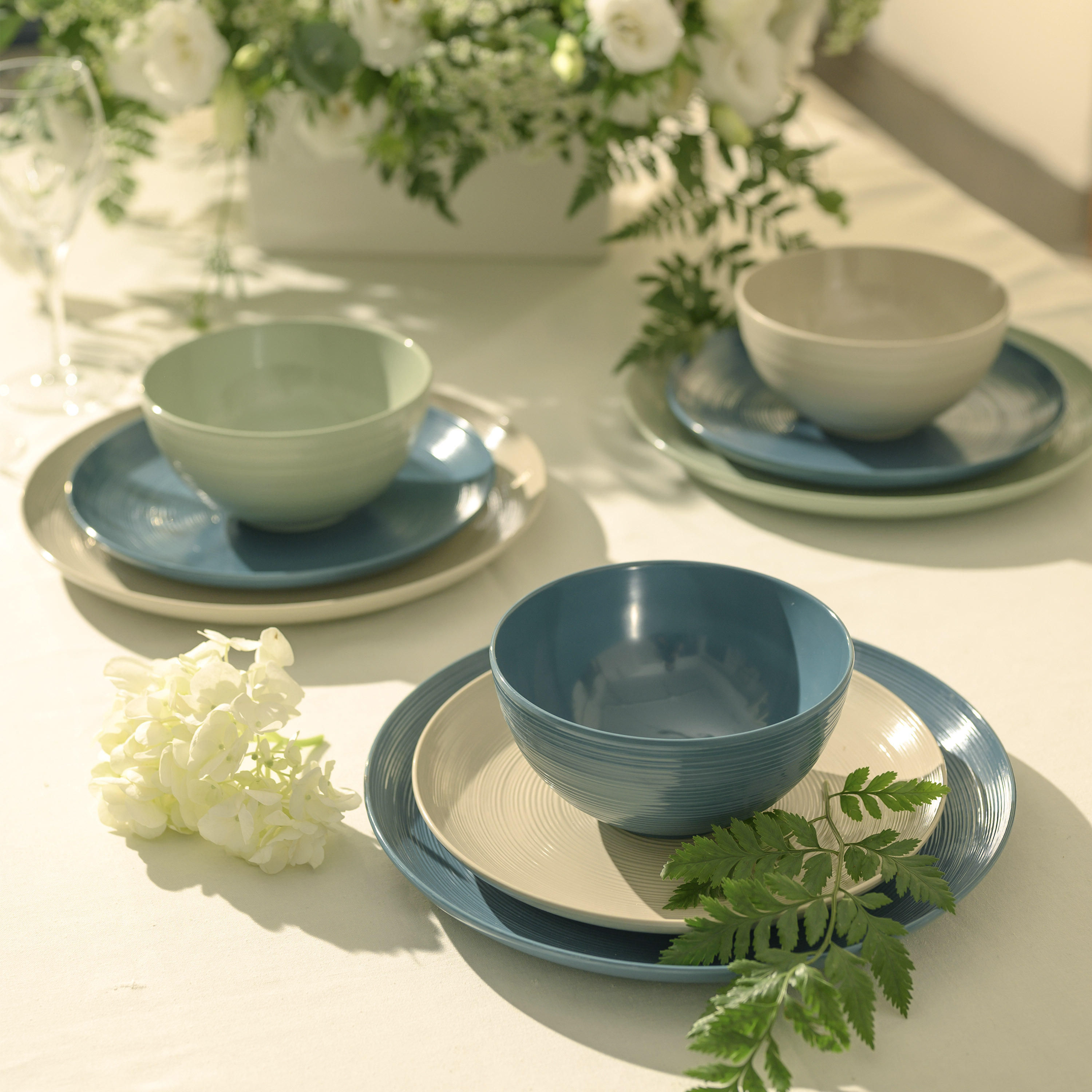 American Conventional Plate & Bowl Sets, Sage, 12-piece set slideshow image 8 American Conventional Plate & Bowl Sets, Sage, 12-piece set slideshow image 8