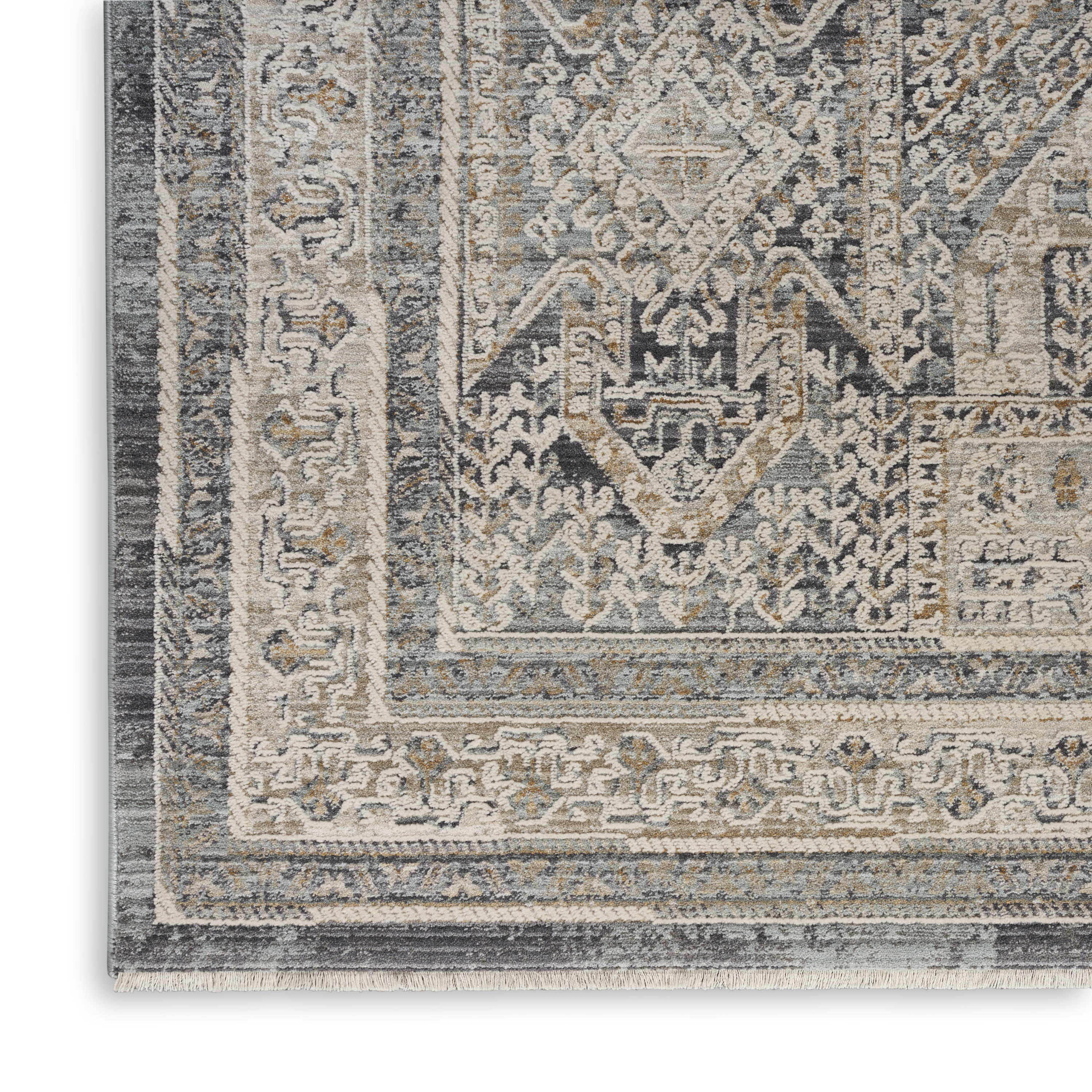 Nourison Lynx 9'10" x 13'6" Ivory Charcoal Vintage Indoor Rug