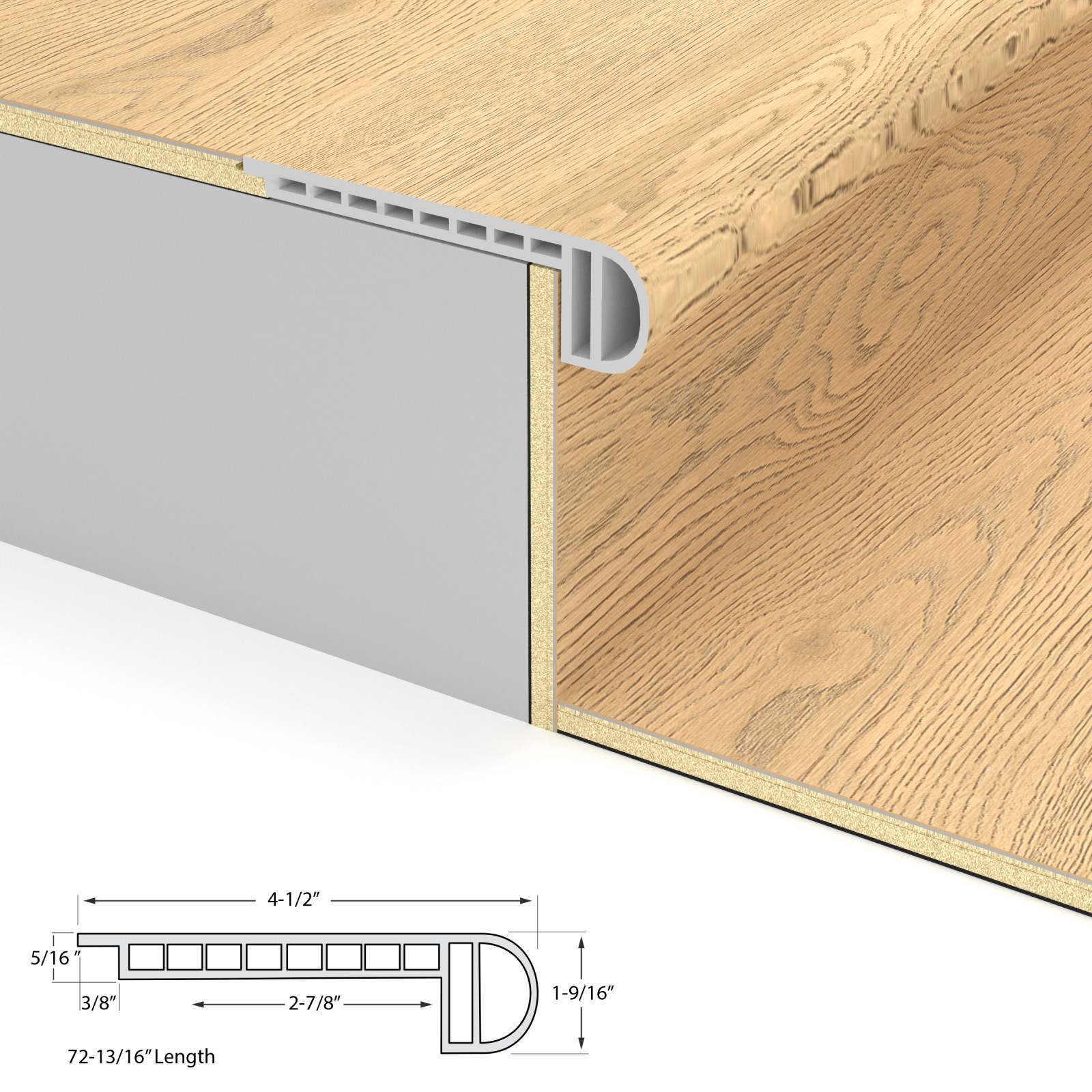 Paradise Fawn Laguna Vinyl Stair Nosing Flush view 4