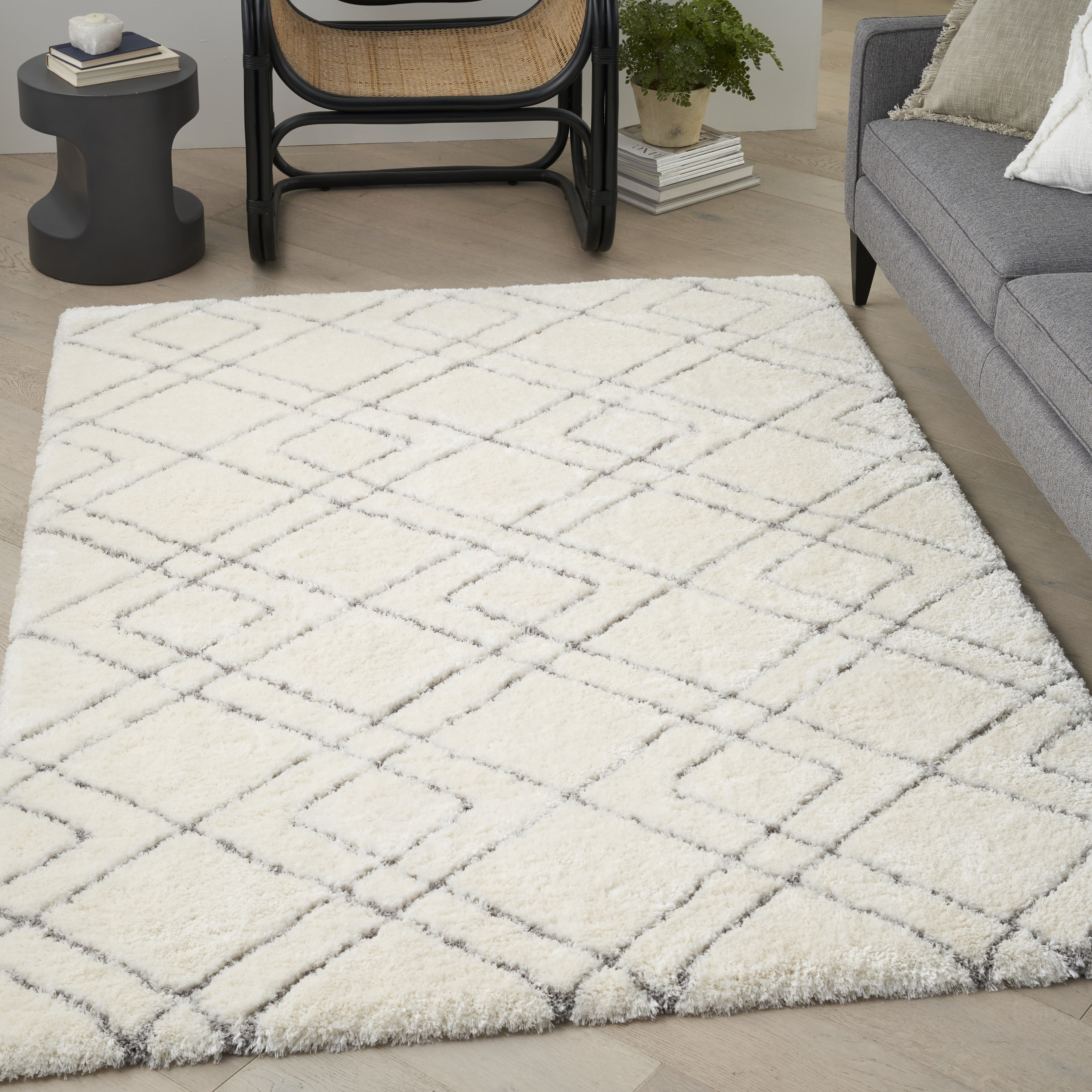 Nourison Dreamy Shag 4' x 6' Ivory Shag Indoor Rug